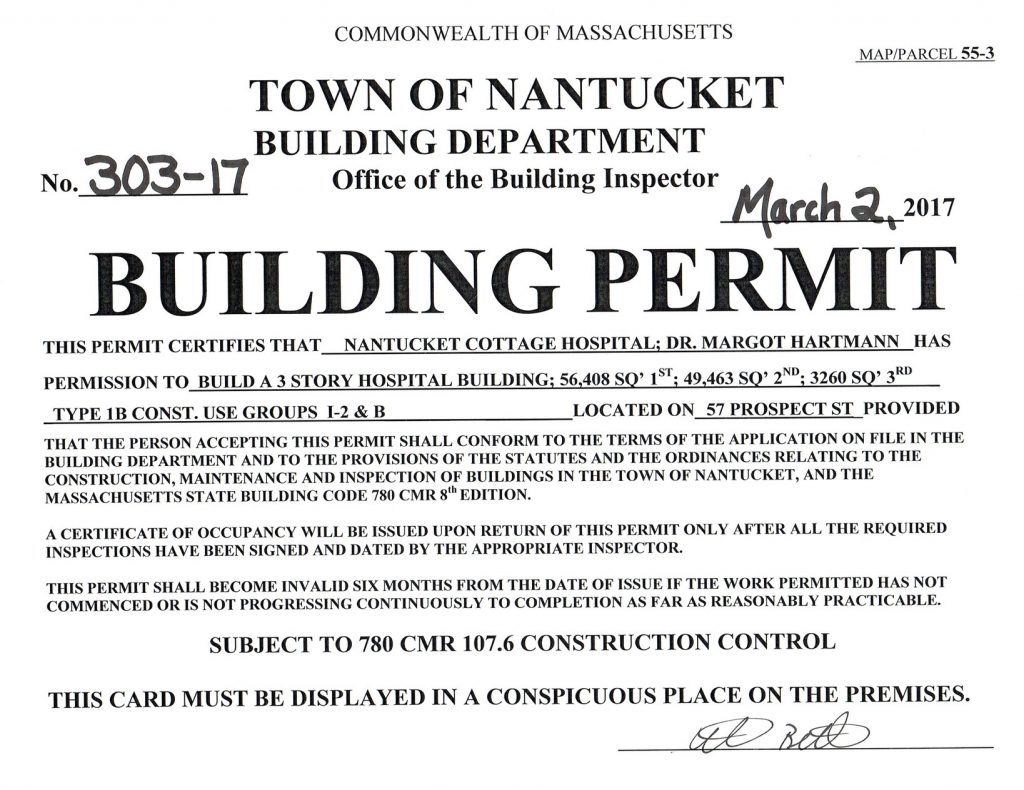 NCH Receives Building Permit For New Hospital | Nantucket Cottage Hospital